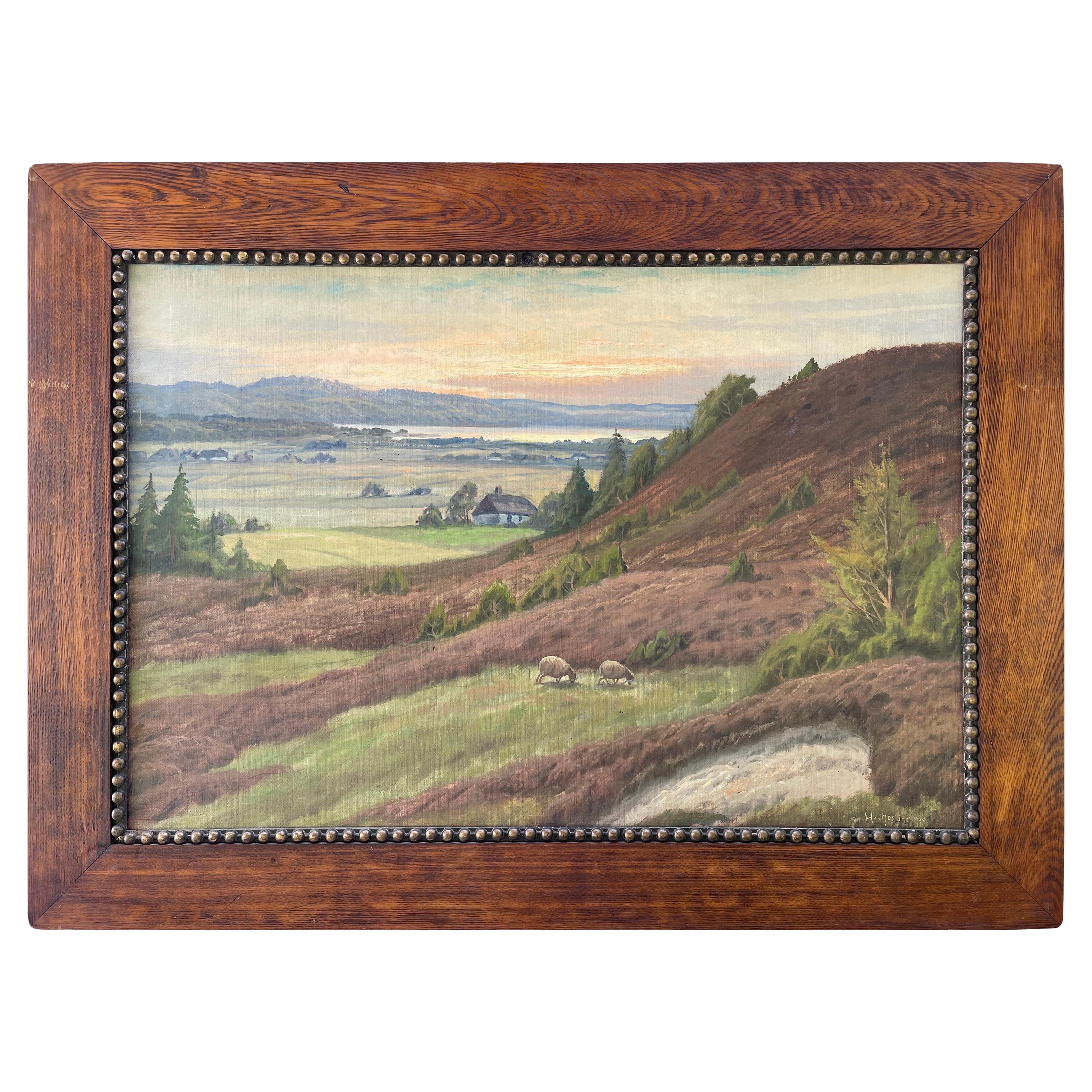 Grand paysage champêtre Arts and Crafts
