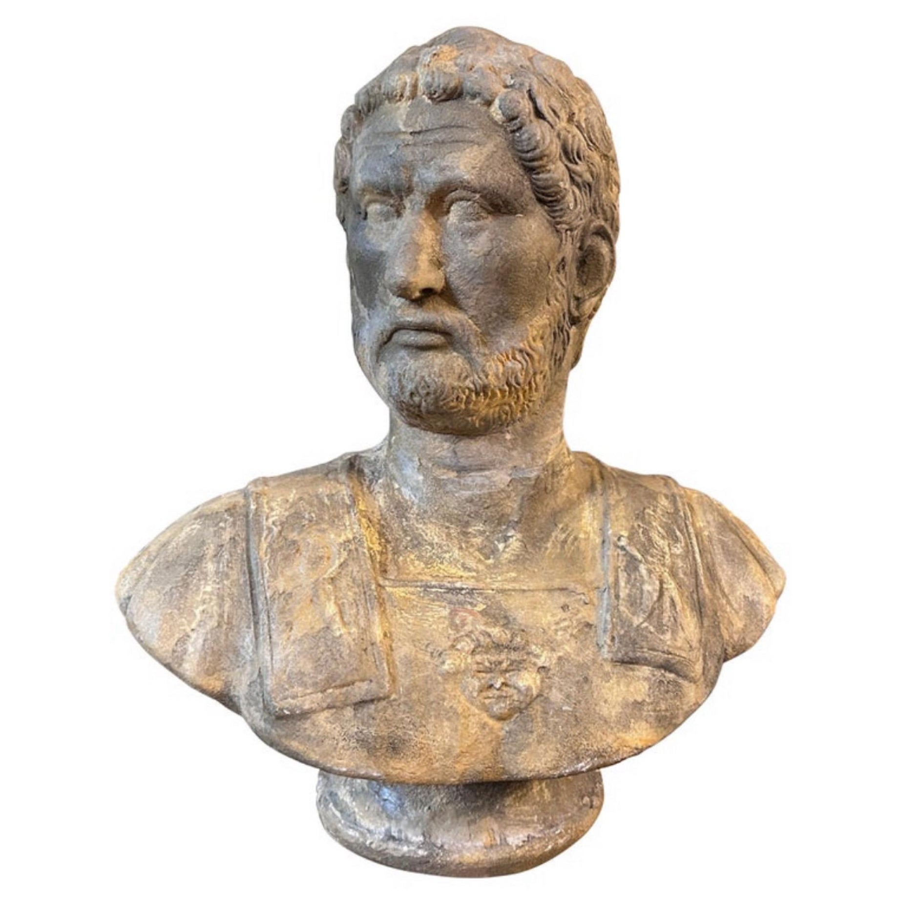 A Neoclassical Terracotta Sicilian Bust of the Roman Emperor Adriano