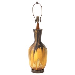 Vintage Mid Century, Italian Ceramic Lamp, Fantoni Style