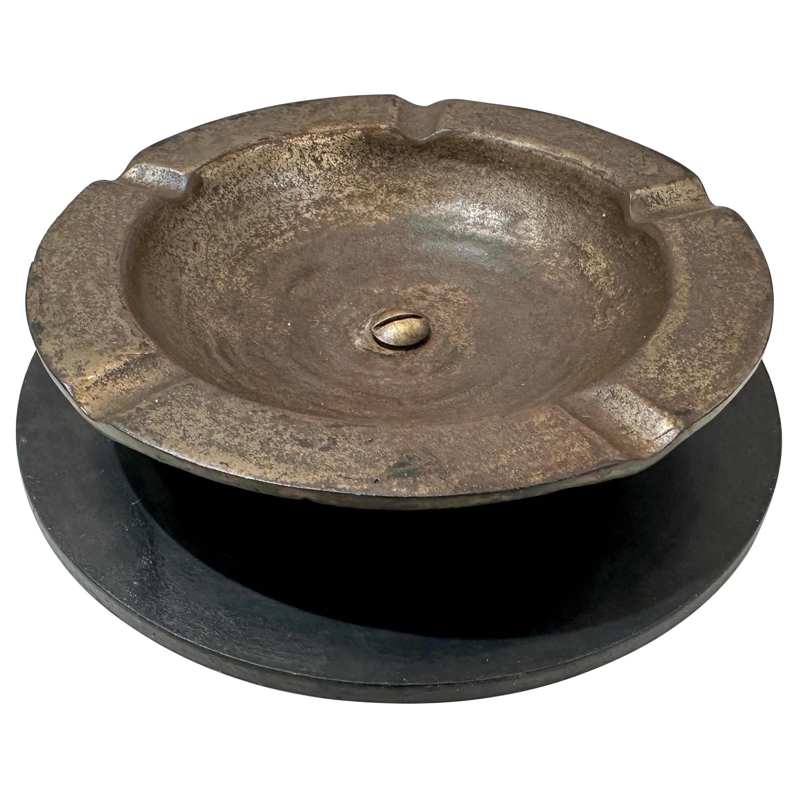 Heavy Industrial French Iron Cigar Ash Tray