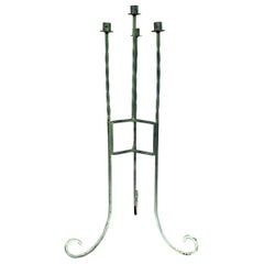 Postmodern Wrought Iron Candle Stick Torchiere