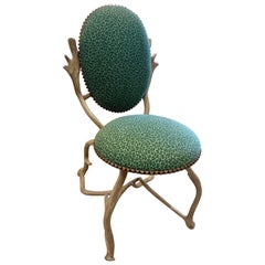Retro Whimsical Aluminum Antler Chair Designed by Arthur Court, USA 1970's