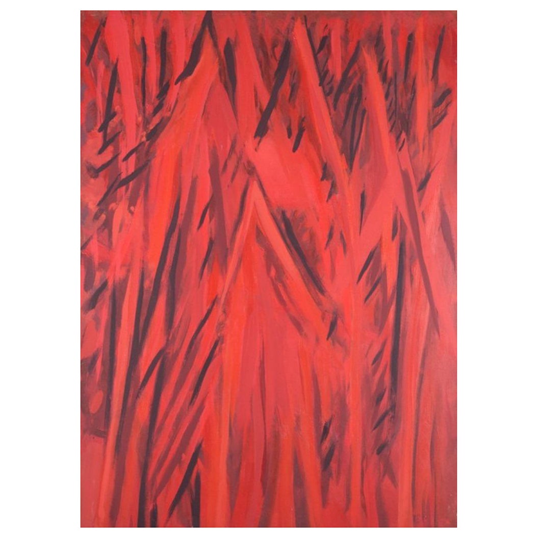 Monique Beucher. Gouache on canvas. Abstract composition. 2000-2001