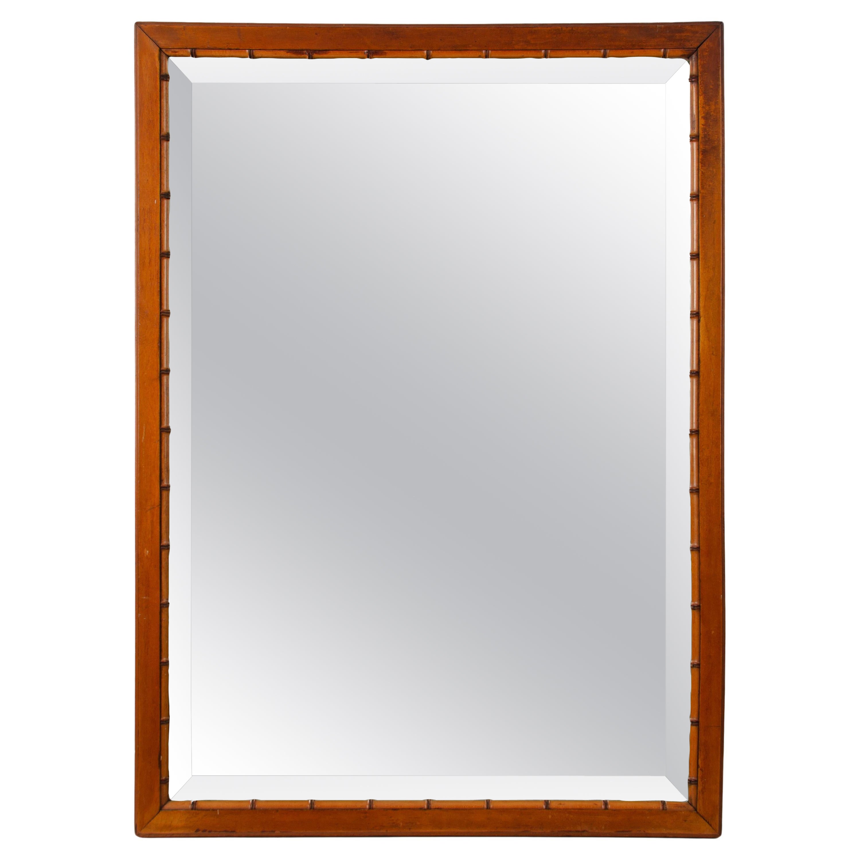 R.J. Horner Faux Bamboo Mirror For Sale