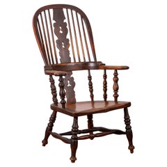Antique English Broad Arm Windsor Chair
