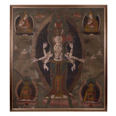 Thangka tibétain antique