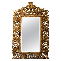 Antique Large Giltwood Wall Mirror, Florence, Italy circa 1880