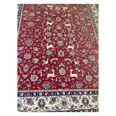 Antique Grand tapis persan en pure laine