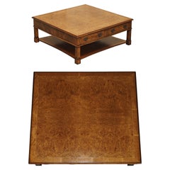 STUNNING EXTRA LARGE DOUBLE SiDED BURR WALBUT THOMAS CHIPPENDALE COFFEE TABLE