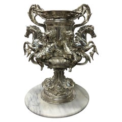 French 19th century silver plated champagne holder