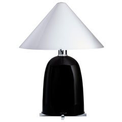 Lampe à poser Ovale de Carlo Moretti en verre Murano noir