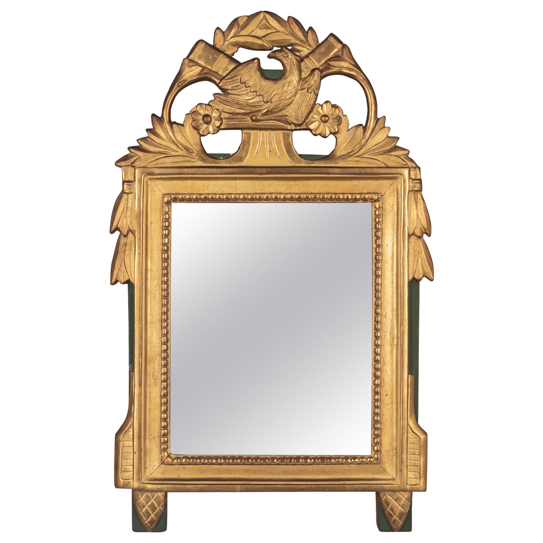 Vergoldeter Spiegel im Louis-XVI-Stil des 19.