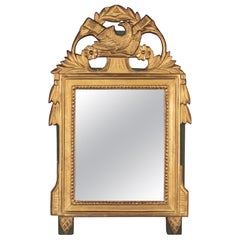 Antique 19th Century Louis XVI Style Parcel Gilt Mirror