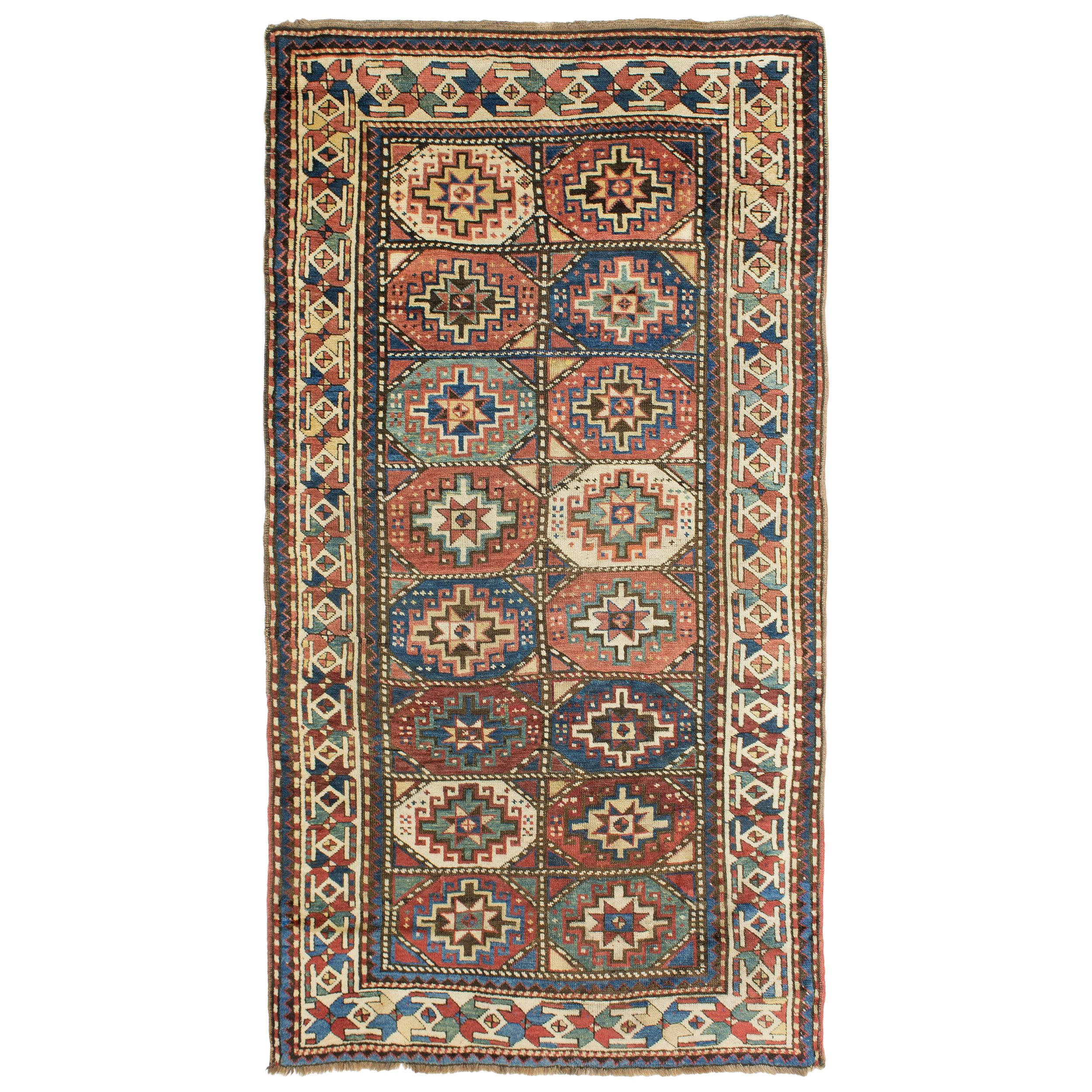 Antique Caucasian Moghan Kazak Rug For Sale
