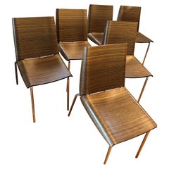 Set of six  Millefoglie Chairs by Biagio Cisotti and Sandra Laube for Plank 