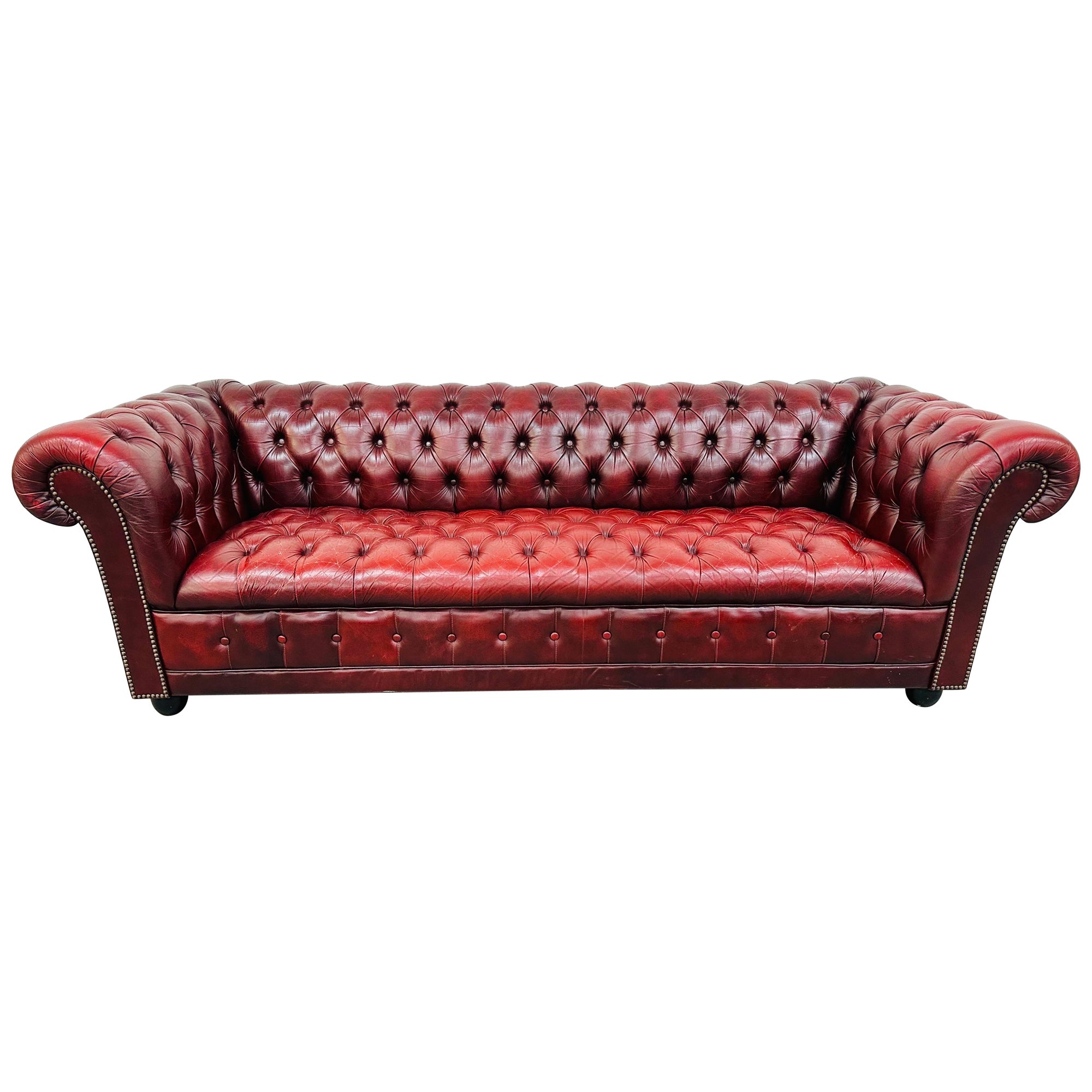 Modern Red Chesterfield Sofa