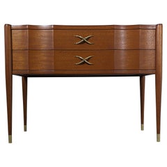 Vintage Mid Century Two-Drawer Mahogany Commode Console By Paul Frankl, c1940s