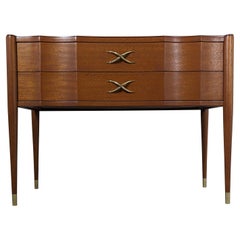 Consola cómoda de caoba de dos cajones de Paul Frankl, c1940