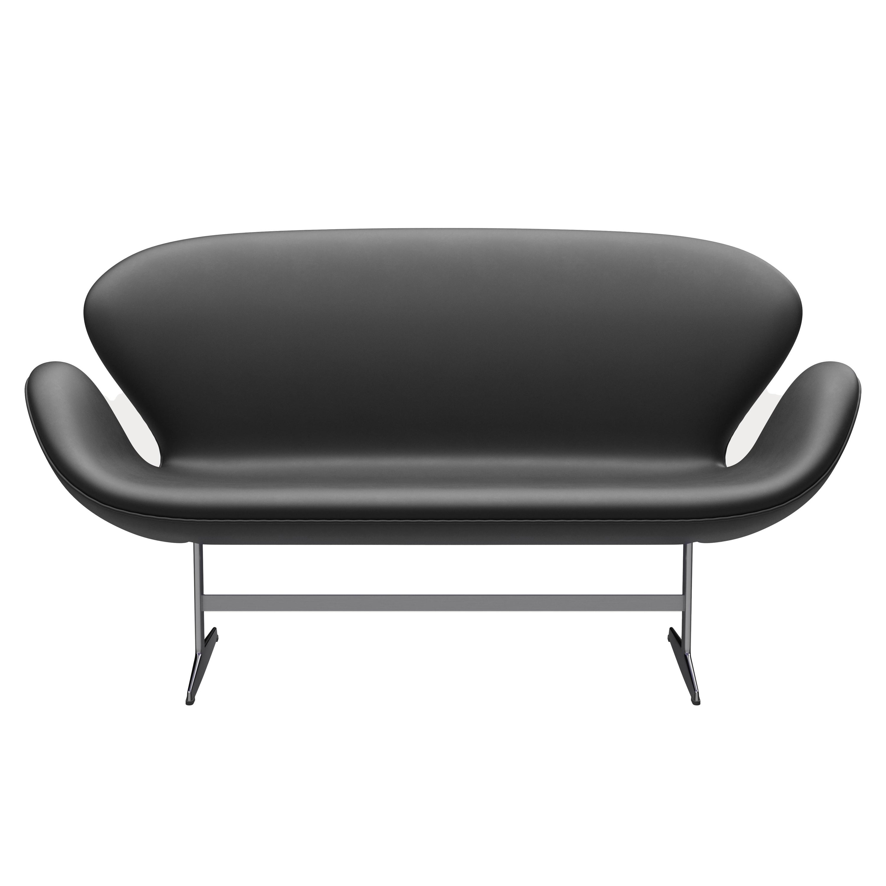 Arne Jacobsen 'Swan' Sofa for Fritz Hansen in Leather Upholstery (Cat. 3) For Sale