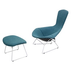 Vintage Harry Bertoia for Knoll International Bird Chair and Ottoman