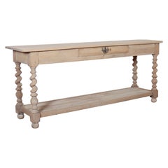 French Bleached Oak Console Table