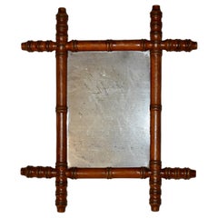 19th Century Faux Bamboo Wall Mirror