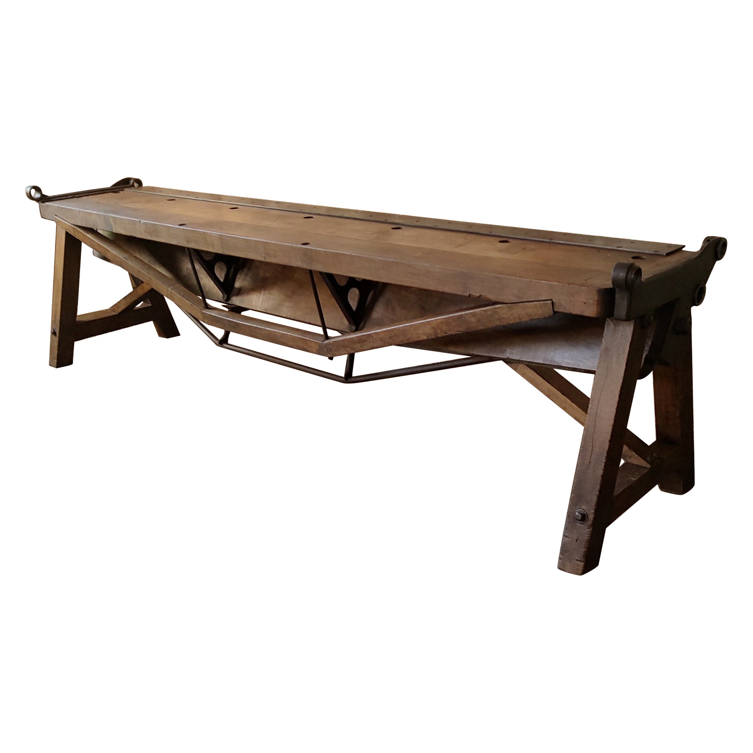 Industrial Console / Sofa Table For Sale