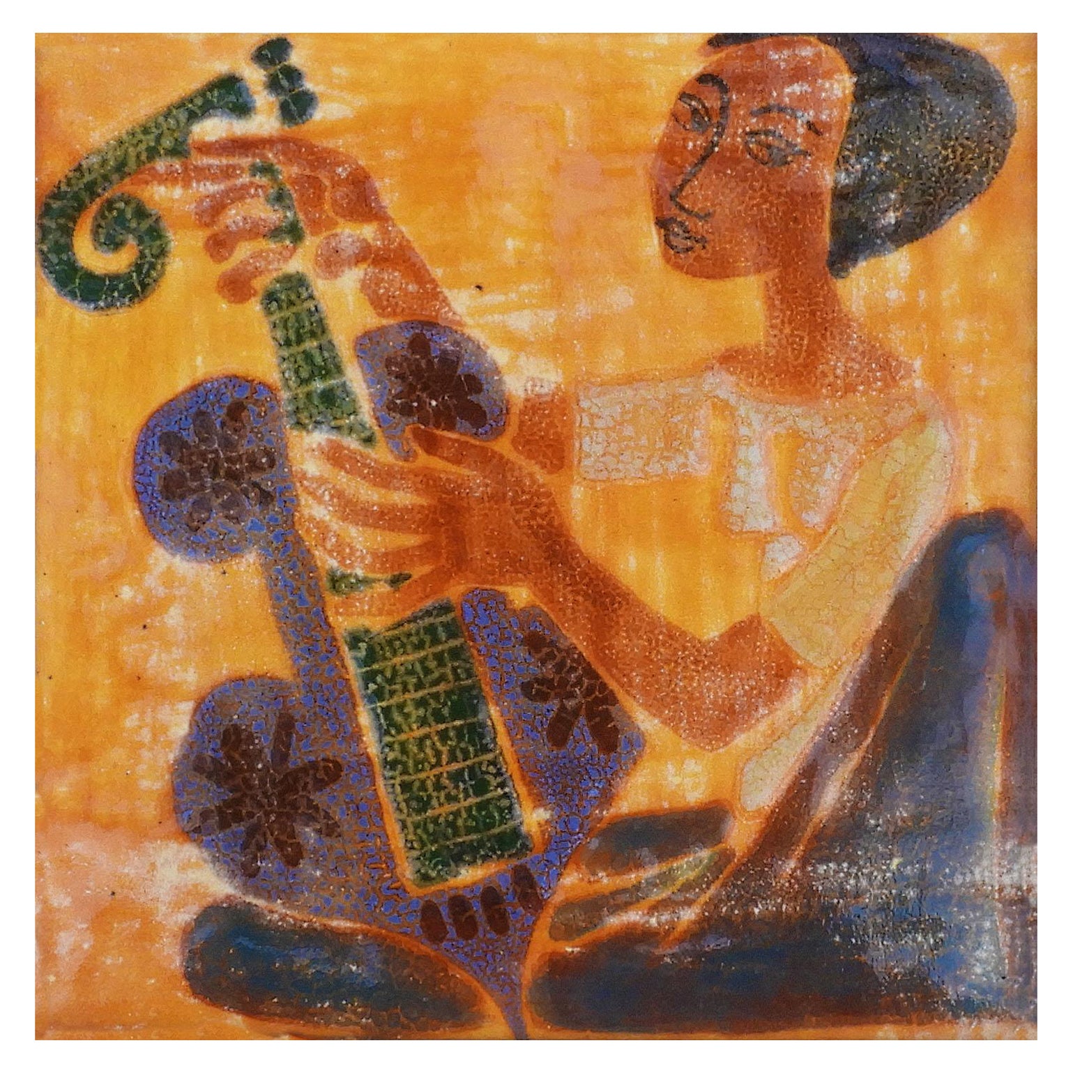 Keramische Wandkunst aus der Mitte des Jahrhunderts  C1950 KOSTENLOSER VERSAND