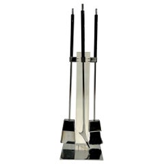 Alessandro Albrizzi Lucite and Chrome Fireplace Tools