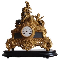 PH. Horloge de manteau Mourey France Fin des années 1800