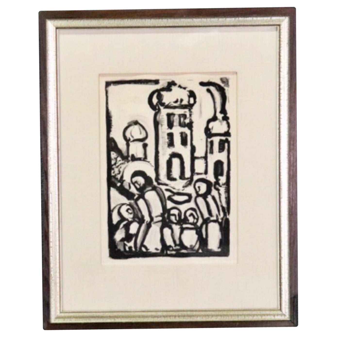 Georges Rouault French Etching Titled Christ and the Children 1935 Wall Art 