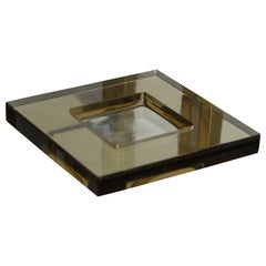Quadratische Aschenbecher aus Murano Sommerso-Rauchglas von V. Nason & Carlo für Mazzega
