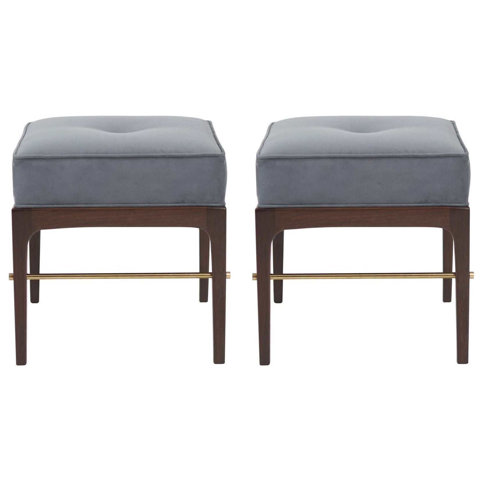 Linear Stools in Special Walnut Series 18 by Stamford Modern For Sale