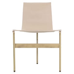 Chaise de salle à manger TG-10 crème Doral avec cadre en bronze ancien clair