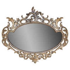 24kt gold plated metal wall mirror AD004