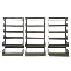 Italian mid-century modern green Modular bookcase Congresso  by Lips Vago, 1960s