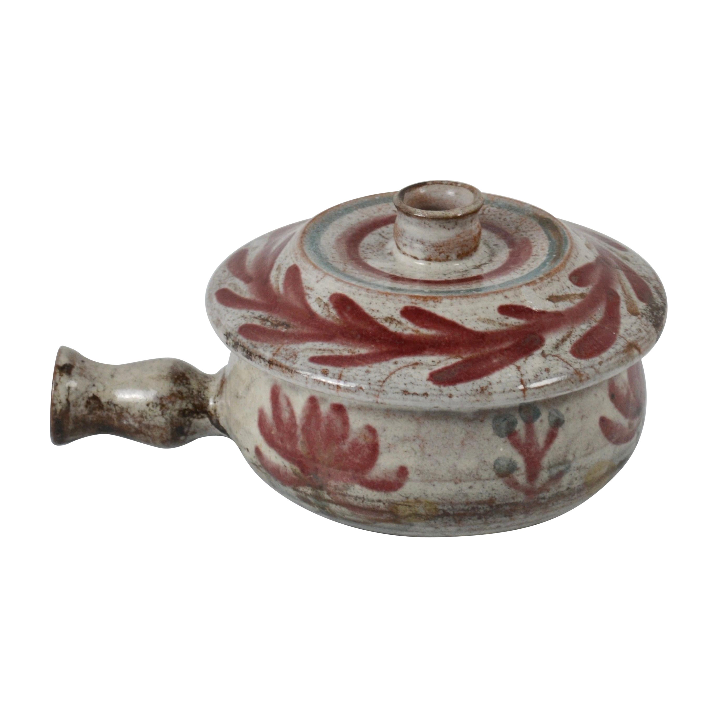 Vintage ceramic pot by Gustave Reynaud, Atelier Lemurier, France, 50’s For Sale