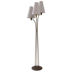 20th Century French Metal Tripod Floor Lamp