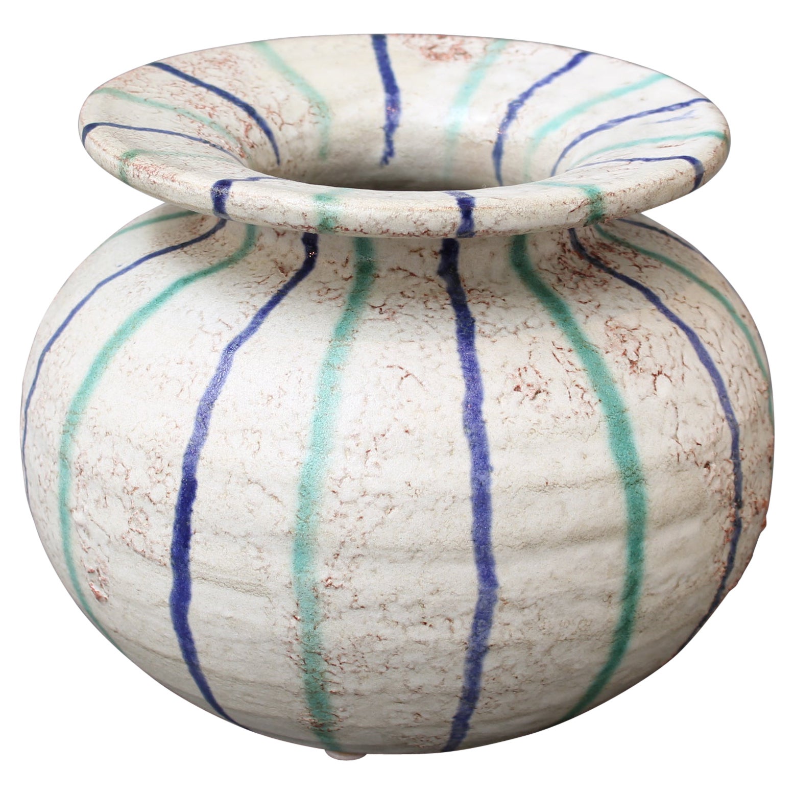 Vintage Ceramic Italian Vase Attributed to Aldo Londi for Bitossi (circa 1960s) For Sale