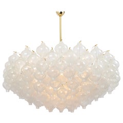 Vintage 1 of 2 Extra Large Tulipan Glass Chandelier by Kalmar, Austria, 1960s