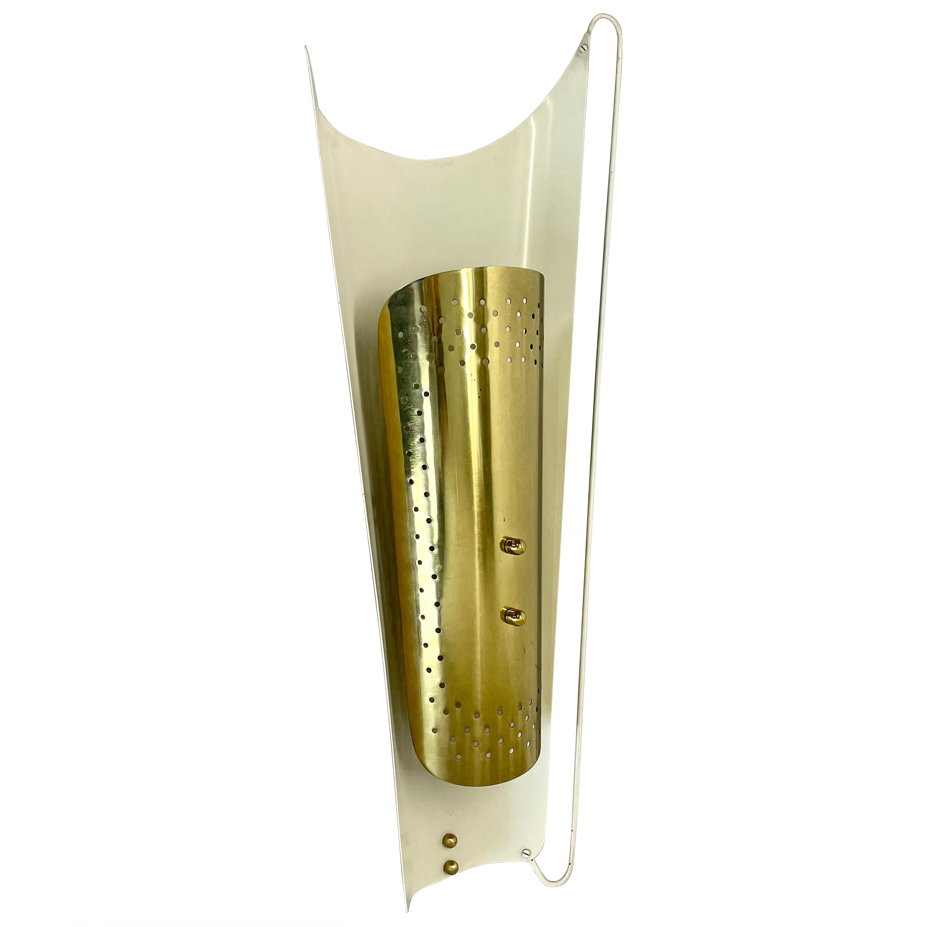 einzigartige große 65cm italienische Stilnovo Theater Wandleuchte Objekt, Italien 1950er Jahre