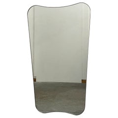 Mid Century Art Deco Mirror with Brass Frame - Vintage Two