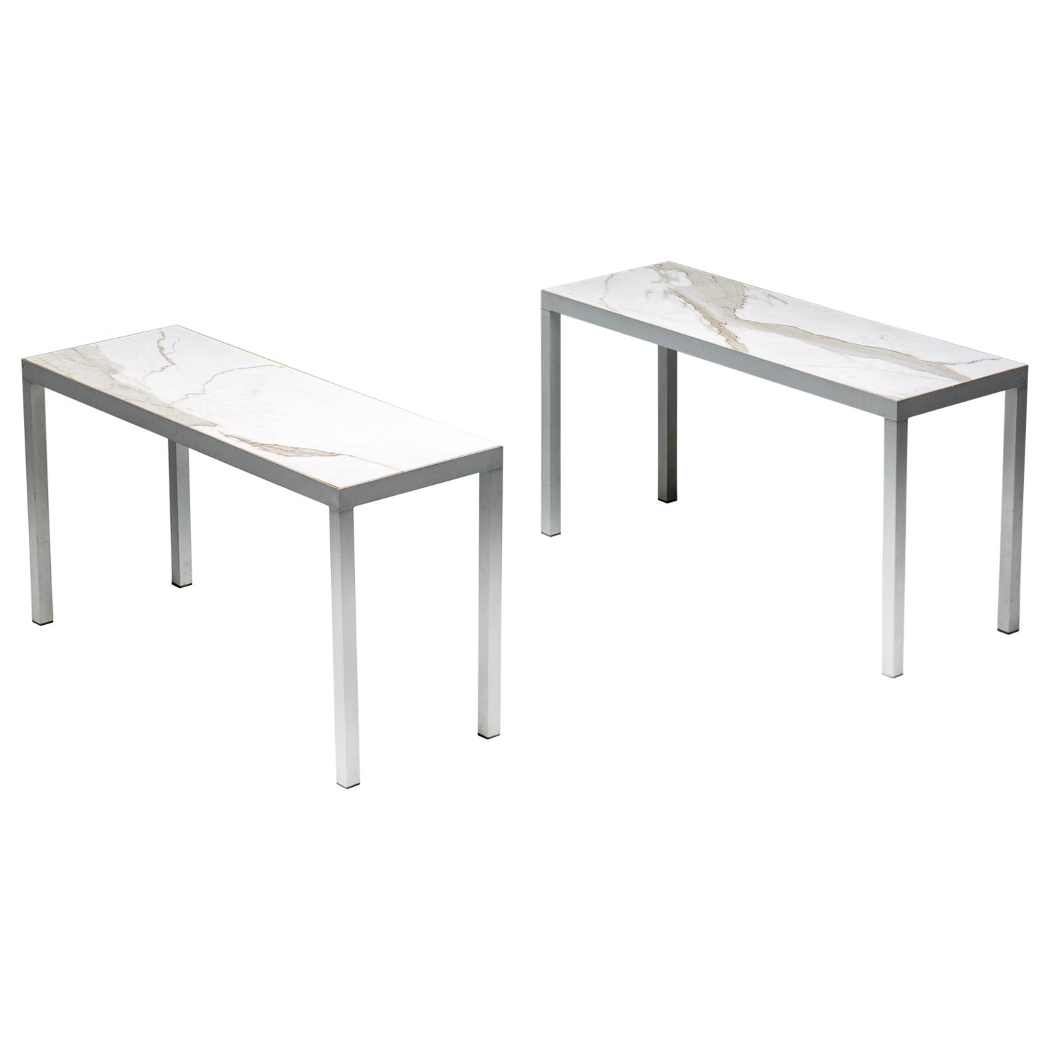 Carrara Marble Console Table by Philippe Starck, France, 1990s For Sale