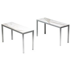 Vintage Carrara Marble Console Table by Philippe Starck, France, 1990s