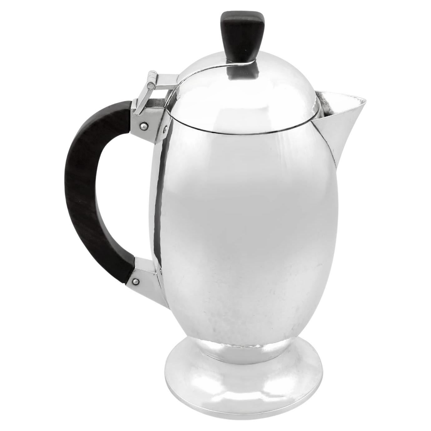 Vintage Design Style Sterling Silver Coffee Jug
