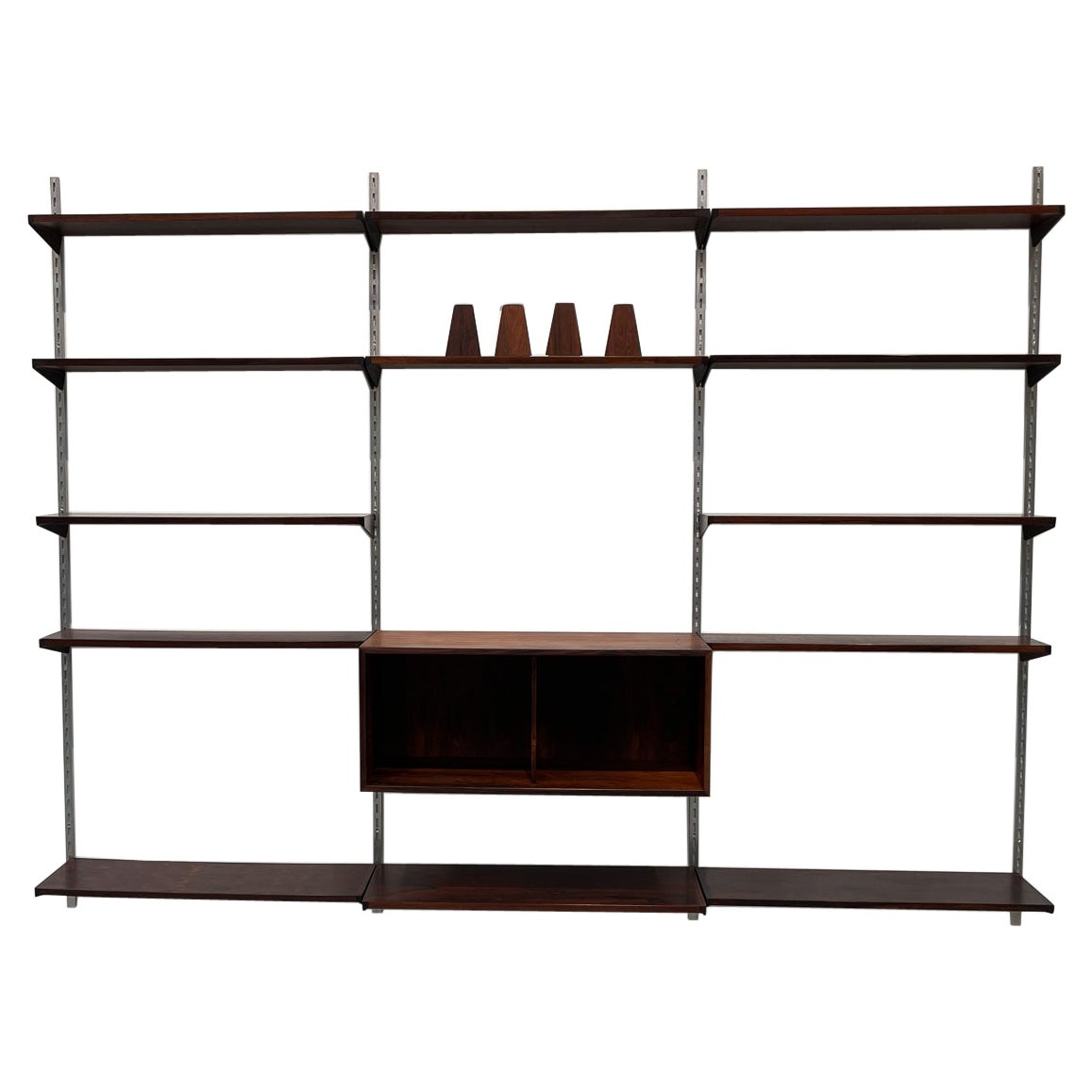 Dänischer 3-Bay-Wandschrank aus Rosenholz von Kai Kristiansen für FM, 1960er Jahre, Vintage im Angebot