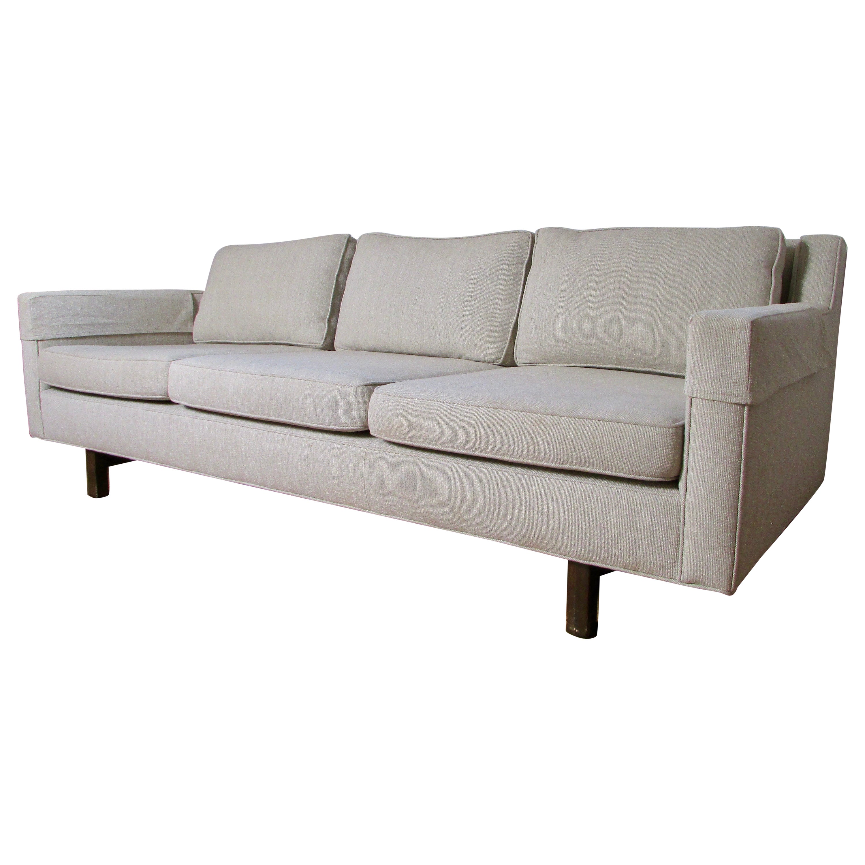Dunbar Furniture Mid-Century Upholstered Three-Seat Sofa For Sale