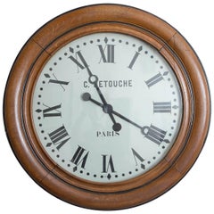19th Century Detouche Paris Railroad Clock, France, circa 1890