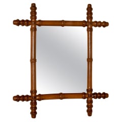 Antique 19th Century Faux Bamboo Wall Mirror