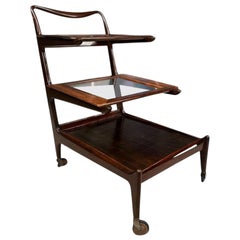 Brasilianischer moderner Barwagen aus Hartholz von Carlo Hauner & Martin Eisler, 1950er Jahre